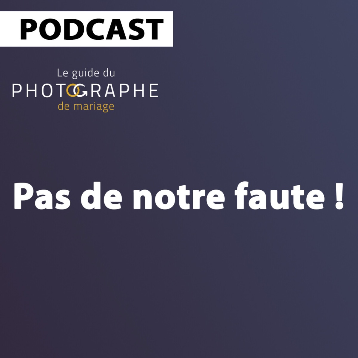 Visuel du podcast le Guide du Photographe de Mariage de Sébastien Roignant, épisode 4 mariages qui partent en vrille