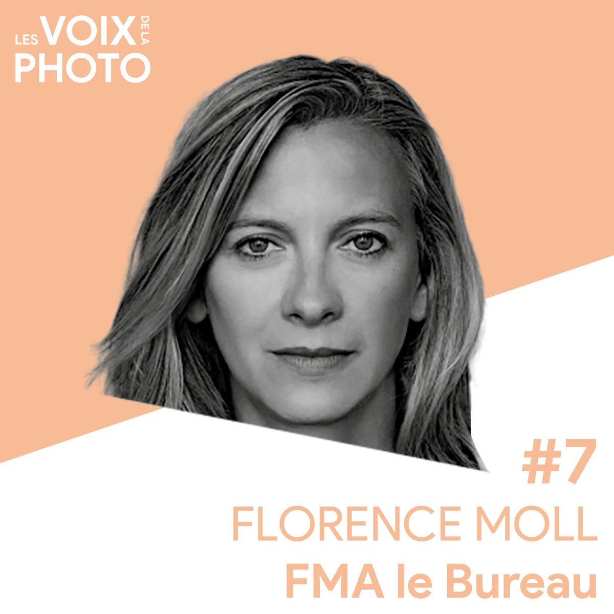 Portrait de Florence Moll, fondatrice de l'agence FMA Le Bureau, invitée du podcast Les Voix de la Photo.