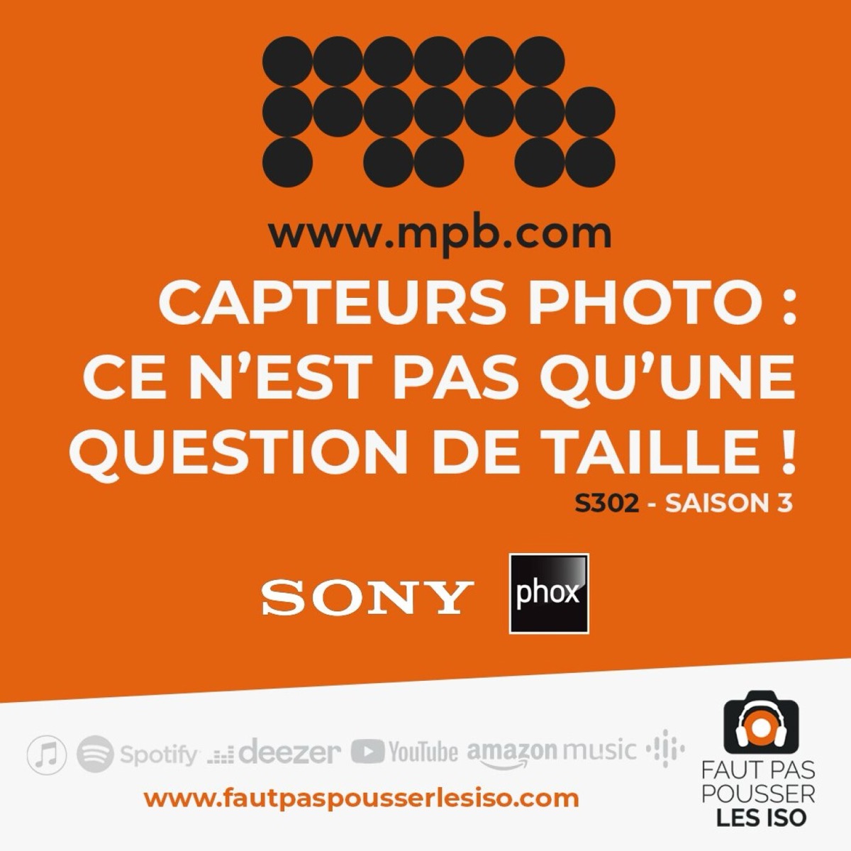 S302 - Capteurs photo : ce n'est pas qu'une question de taille !, podcast Faut Pas Pousser Les ISO