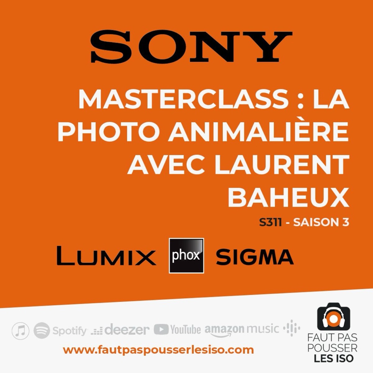 S311 - Masterclass : la photo animalière avec Laurent Baheux, podcast Faut Pas Pousser Les ISO